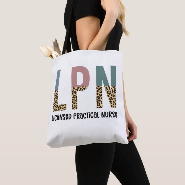 LPN Licensed Practical Nurse LPN Graduation Gift Tote Bag (Close Up)