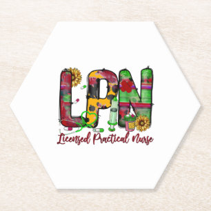 LPN Licensed Practical Nurse Paper Coaster