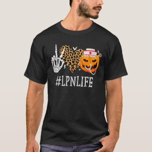 LPN Licensed Practical Nurse Peace Love Pumpkin Ha T-Shirt