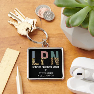 LPN Licensed Practical Nurse Personalised Key Ring