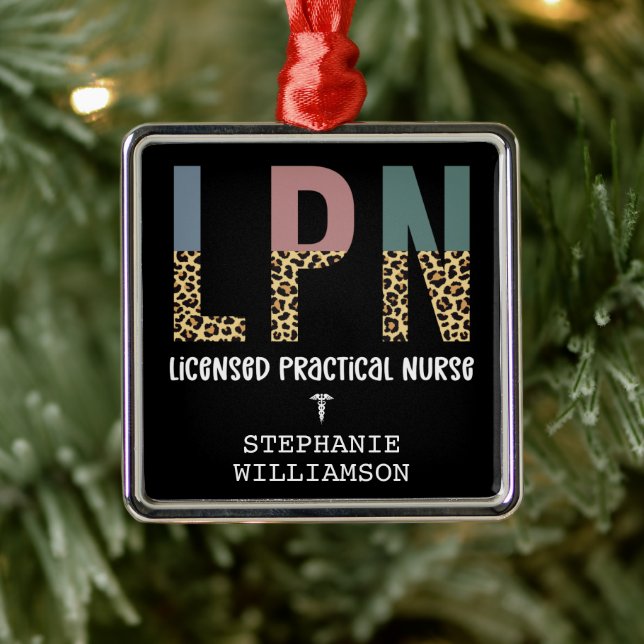 LPN Licensed Practical Nurse Personalised Metal Ornament (Tree)