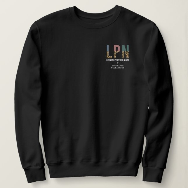 LPN Licensed Practical Nurse Personalised Sweatshirt (Design Front)