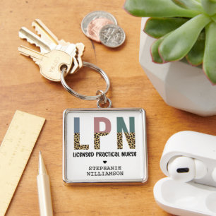 LPN Licensed Practical Nurse Personalized Key Ring