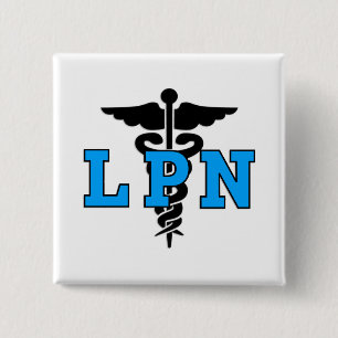 LPN Medical Symbol 15 Cm Square Badge