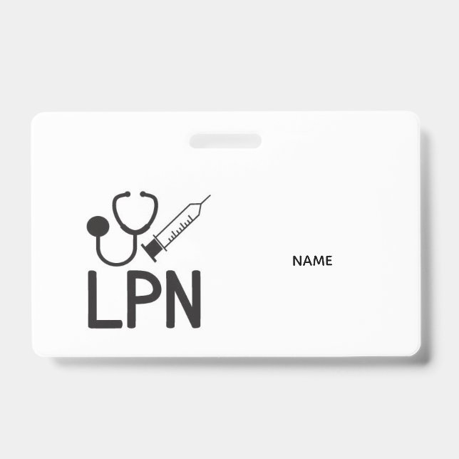 LPN Name Badge ID Badge (Front)