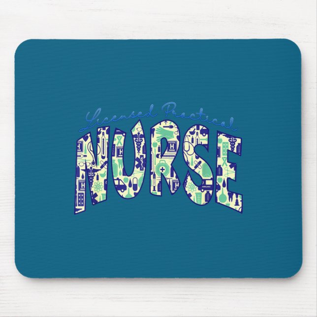 Lpn Nurse Licensed Practical Nursing Design Mouse Pad (Front)