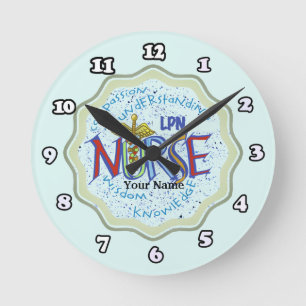LPN Nurse Motto clock