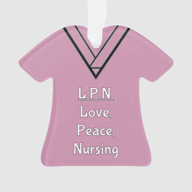 LPN Nurse Scrubs Ornament (Front)