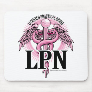 LPN PINK Caduceus Mouse Pad