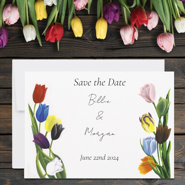 LQBTQ plus Tulips Flowers Save The Date (Creator Uploaded)