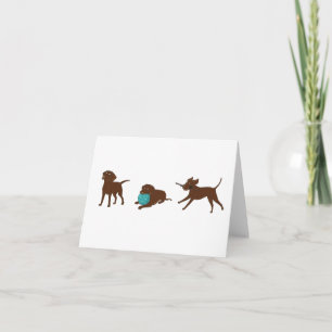 LR chocolate lab cartoon strip Card
