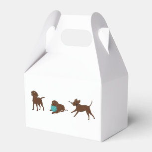 lr chocolate lab cartoon strip favour box