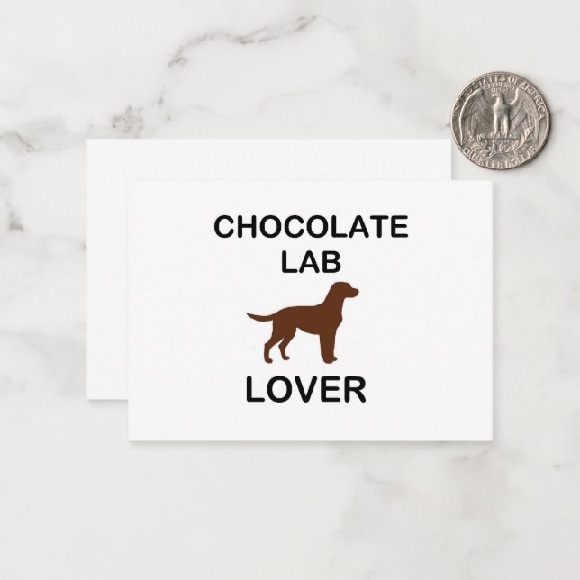 LR chocolate lab lover Card (Front/Back In Situ)