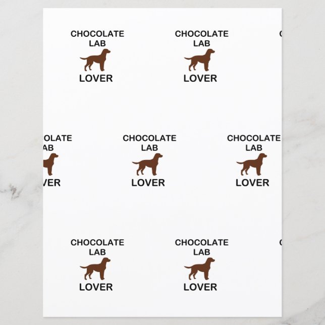 LR chocolate lab lover scrapbook paper (Front)