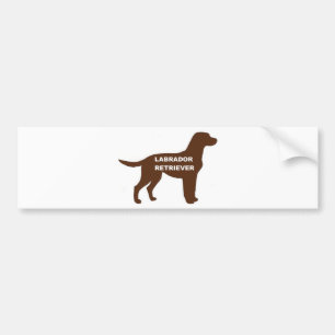 LR chocolate lab name silhouette Bumper Sticker