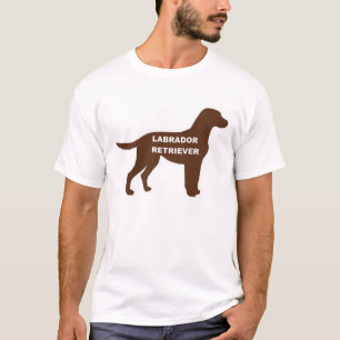 LR chocolate lab name silhouette T-Shirt