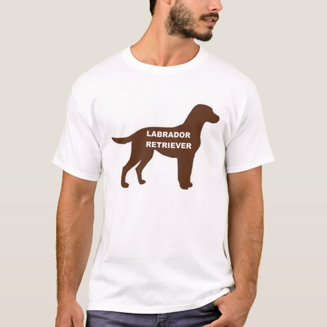 LR chocolate lab name silhouette T-Shirt (Front)
