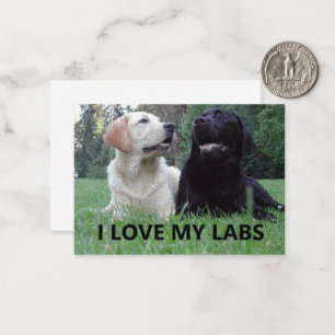 LR I Love My Labs with picture Card
