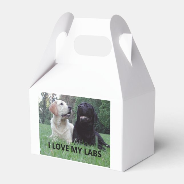 LR I Love My Labs with Picture Favour Box (Front Side)