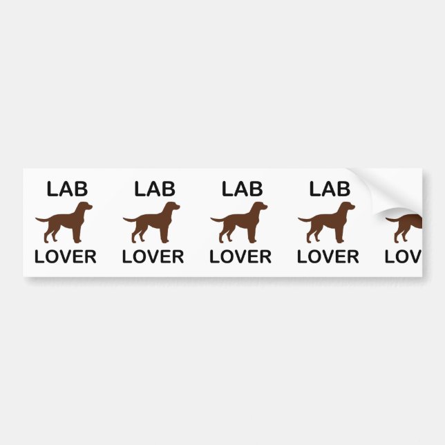 LR lab lover Bumper Sticker (Front)