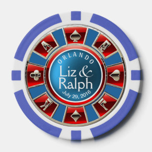 LR Las Vegas Casino   monaco blue Poker Chips