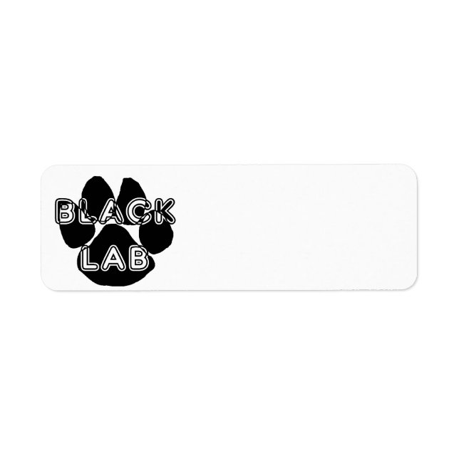 LR name paw black Return Address Label (Front)