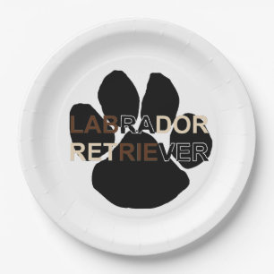 LR name paw Paper Plate