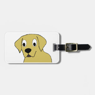 LR yellow cartoon head Luggage Tag
