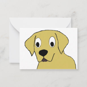 LR yellow lab cartoon head Card