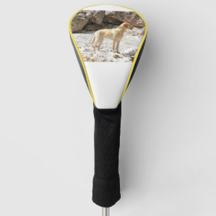 LR yellow lab full Golf Head Cover