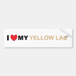 LR yellow love Bumper Sticker
