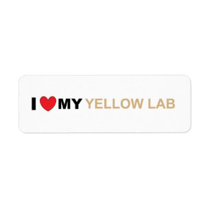 LR yellow love Return Address Label