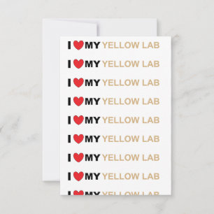 LR yellow love Thank You Card