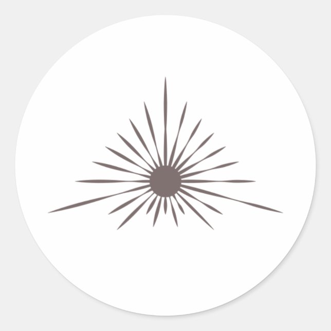 LRW Sun Logo White Classic Round Sticker (Front)
