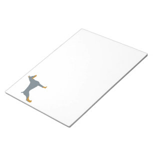 LS Doberman Pinscher blue and rust silo Notepad