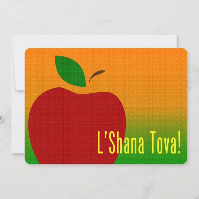 L'Shana Tova Apple Invitation (Front)