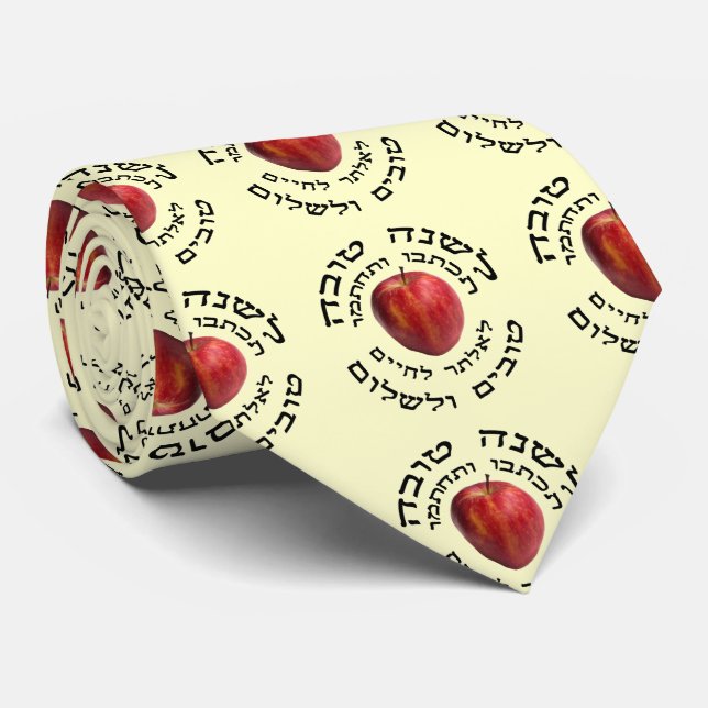 L'Shana Tovah... (Happy Jewish New Year) Tie (Rolled)