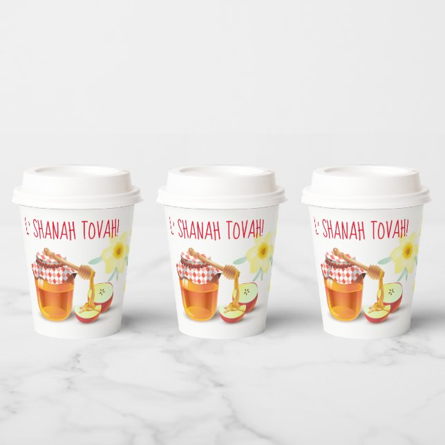 L'Shanah Tovah! A Good and Sweet New Year Honey Paper Cups (Multi)