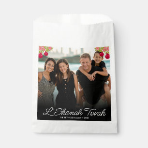 L'Shanah Tovah Script Photo Pomegranate Flower Favour Bag