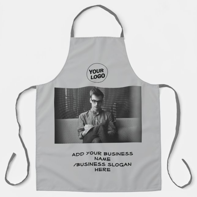 LSimple elegant custom logo here company    Apron (Front)