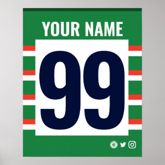 Lstr Tigers Personalised Rugby Shirt Poster
