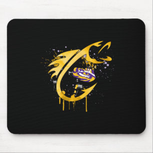 Lsu Tigers Fishing Fish Hook Mouse Pad