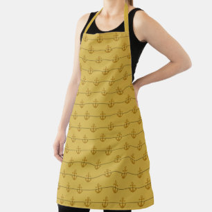Lt Blue and Gold Nautical Series Design 3 Apron