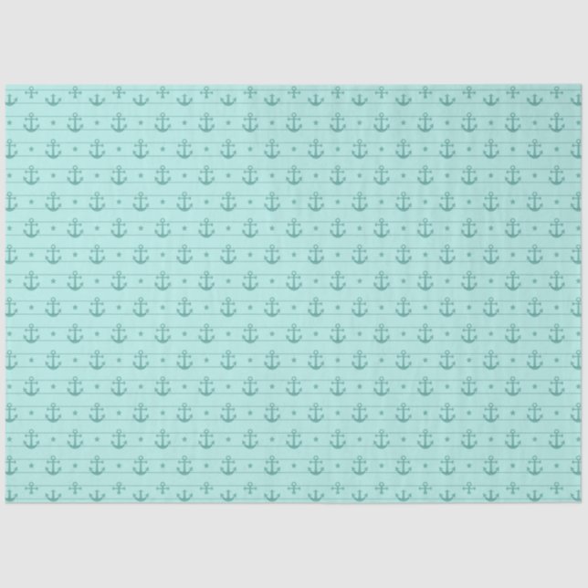 Lt Blue and Gold Nautical Series Design 6 Tissue Paper (Front)