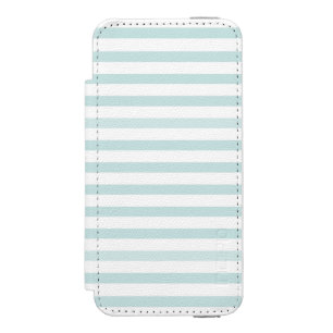Lt. Blue and White Horizontal Stripe Incipio Watson™ iPhone 5 Wallet Case