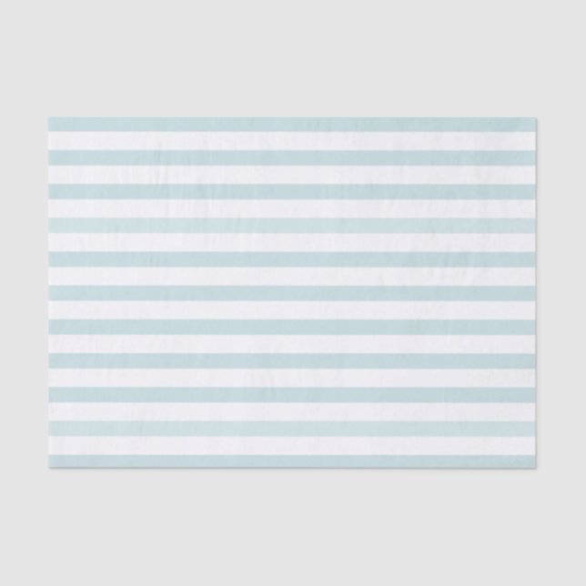 Lt. Blue and White Horizontal Stripe Tissue Paper (Front)