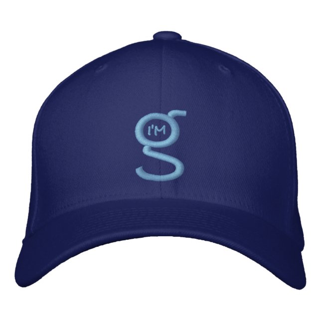 Lt Blue FlexFit Cap w Lt-Blue Embroidered Logo (Front)