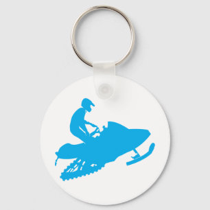 LT-Blue-Snowmobiler Key Ring