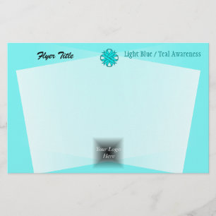 Lt Blue / Teal Clover Ribbon by Kenneth Yoncich Flyer
