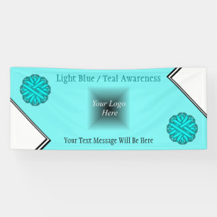 Lt Blue/Teal Flower Ribbon by Kenneth Yoncich Banner